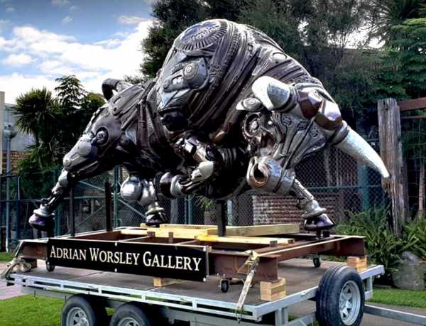 Artist Adrian Worsley's Bull